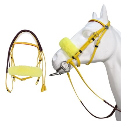 Padded Leather Bridle with Web Reins - Image 4