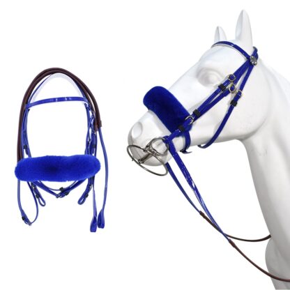 Padded Leather Bridle with Web Reins